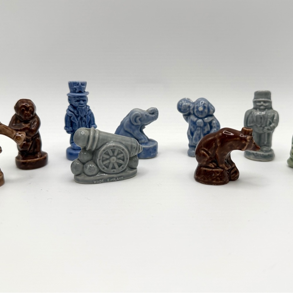 Set of 9 Wade Whimsies - Charming Ceramic Figurine Collection